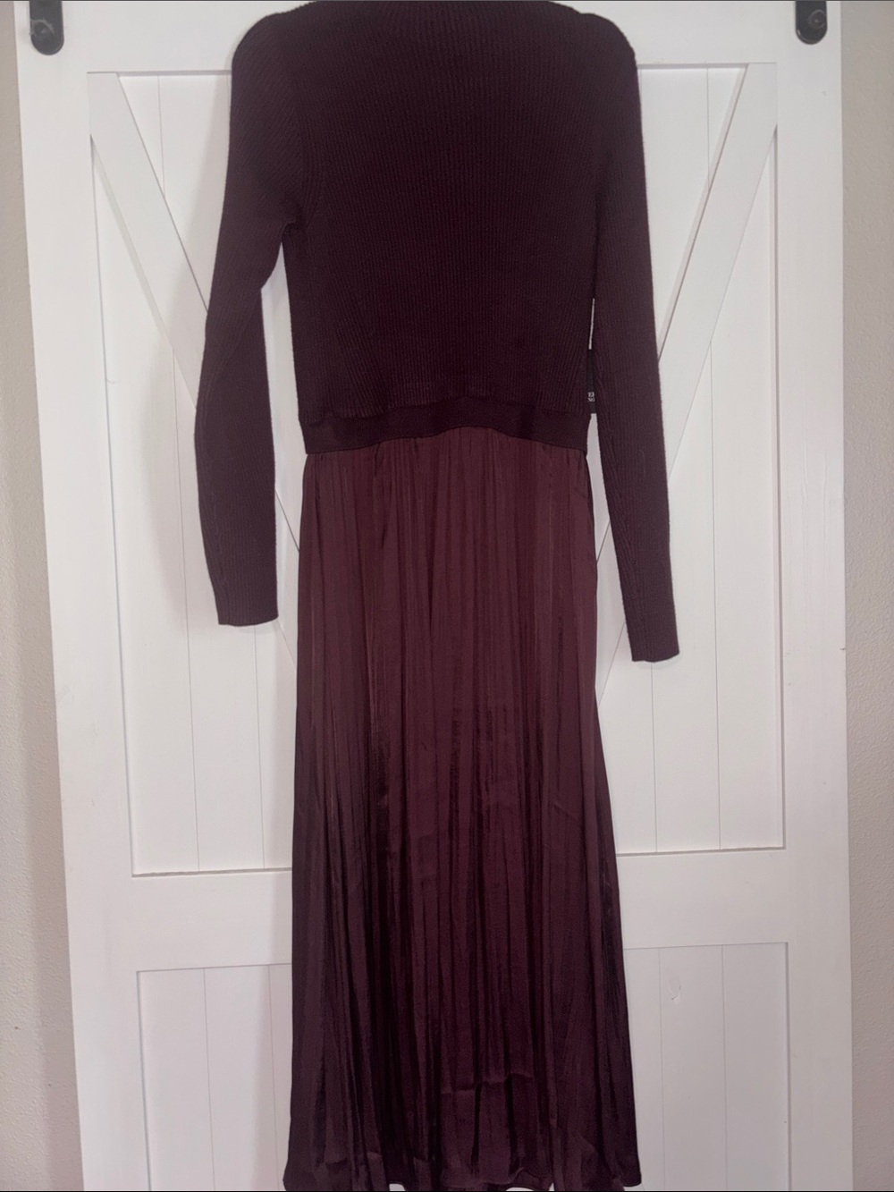 Kohl's Long Sleeve Maxi Dress in Deep Burgundy